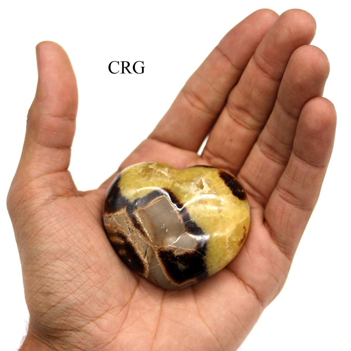 QTY 1 - Septarian Calcite Heart from Madagascar / 2.5 " AVG