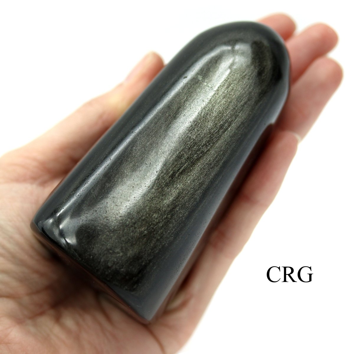 Silver Sheen Obsidian Polished Standing Freeform Boulder