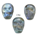 Qty 1 - Skull Labradorite Super Flash Carving