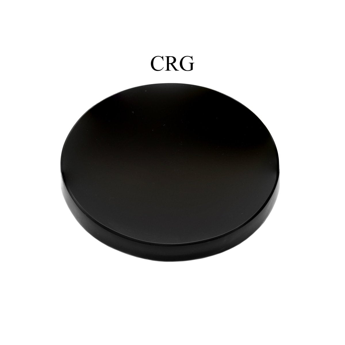 QTY 1 - Small Black Obsidian Round Mirror / 2.5"