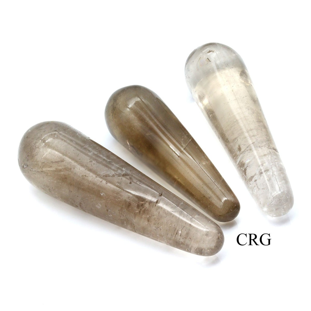 QTY 1 - Smoky Quartz Mini Massage Wand / 2.5"-3.5" AVG