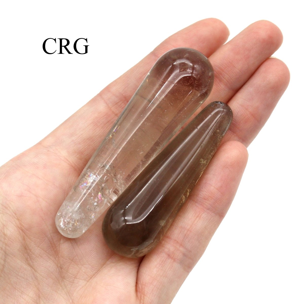 QTY 1 - Smoky Quartz Mini Massage Wand / 2.5"-3.5" AVG