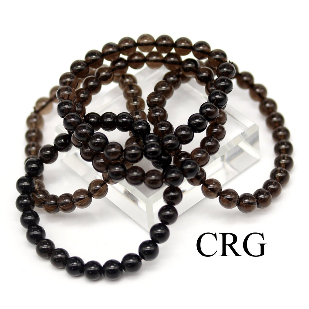 QTY 1 - Smoky Quartz Stretch Bracelet / 8mm AVG