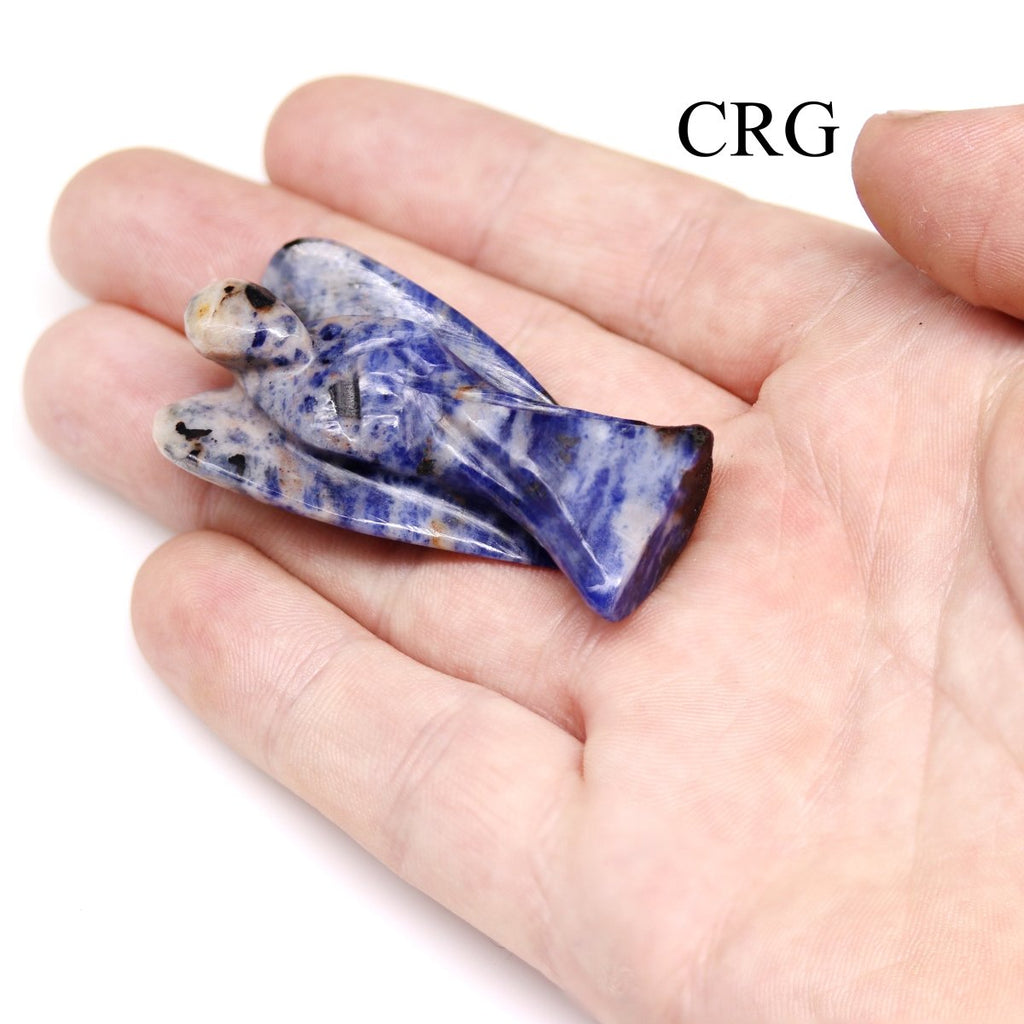 QTY 1 - Sodalite Gemstone Pocket Angel / 2" AVG