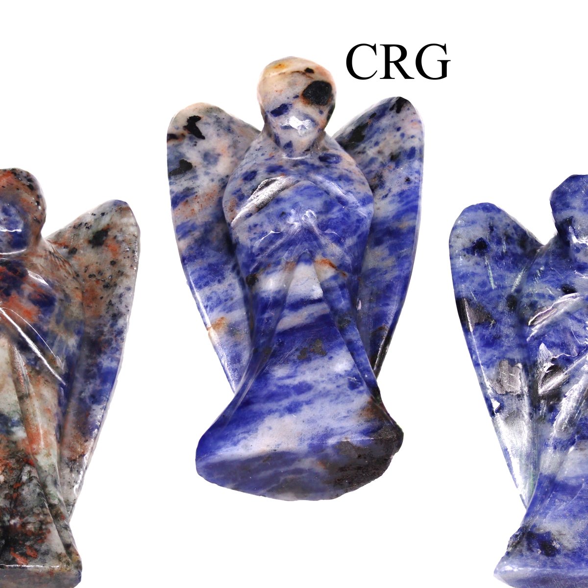 QTY 1 - Sodalite Gemstone Pocket Angel / 2" AVG