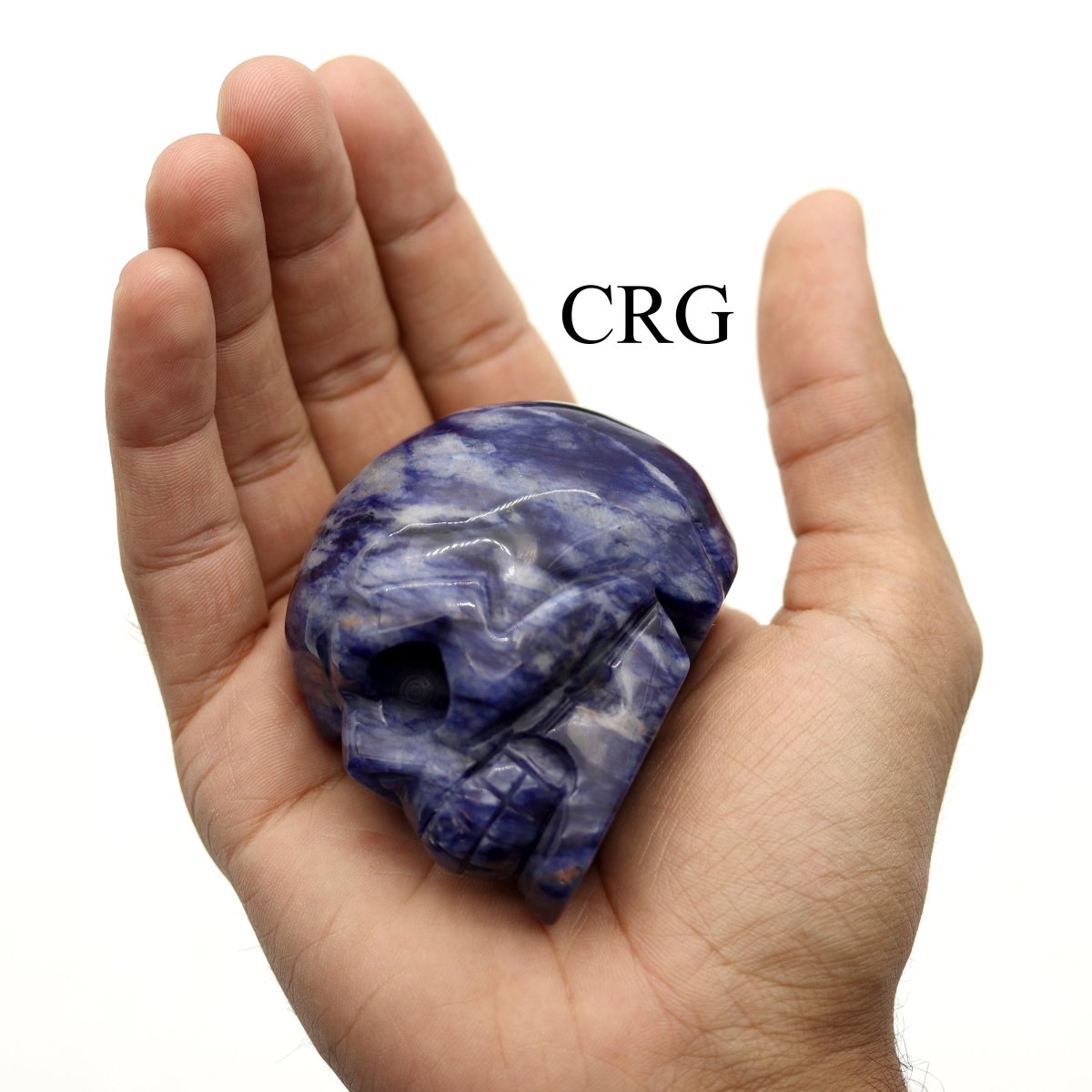 QTY 1 - Sodalite Gemstone Skull / 3" AVG