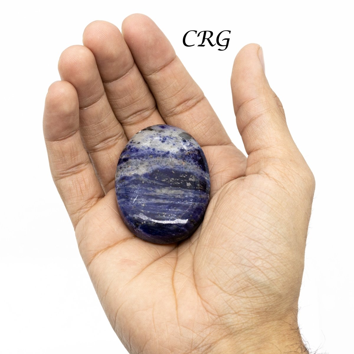 QTY 1 - Sodalite Palm Stone / 2" Avg