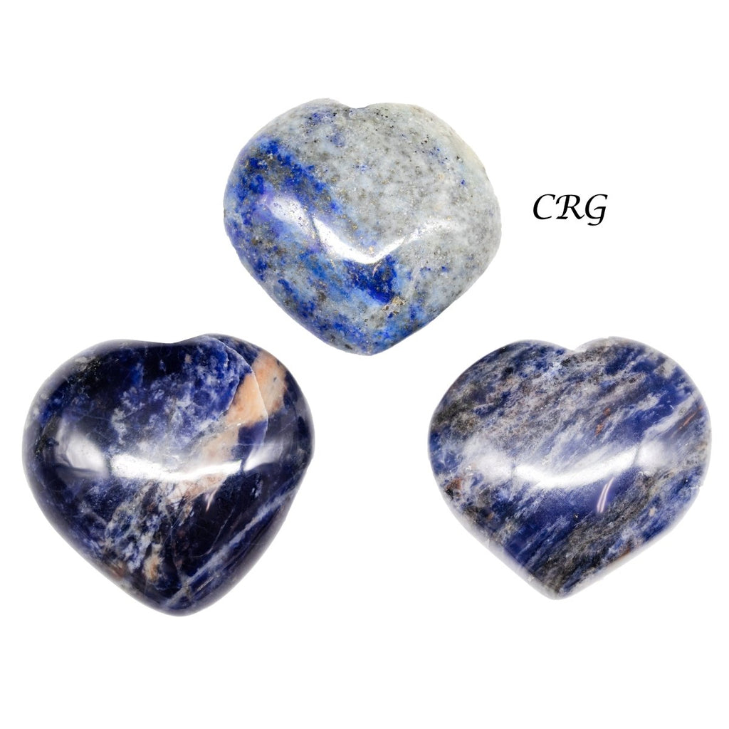 Sodalite Puffy Heart - 1"-1.5" - Qty 1