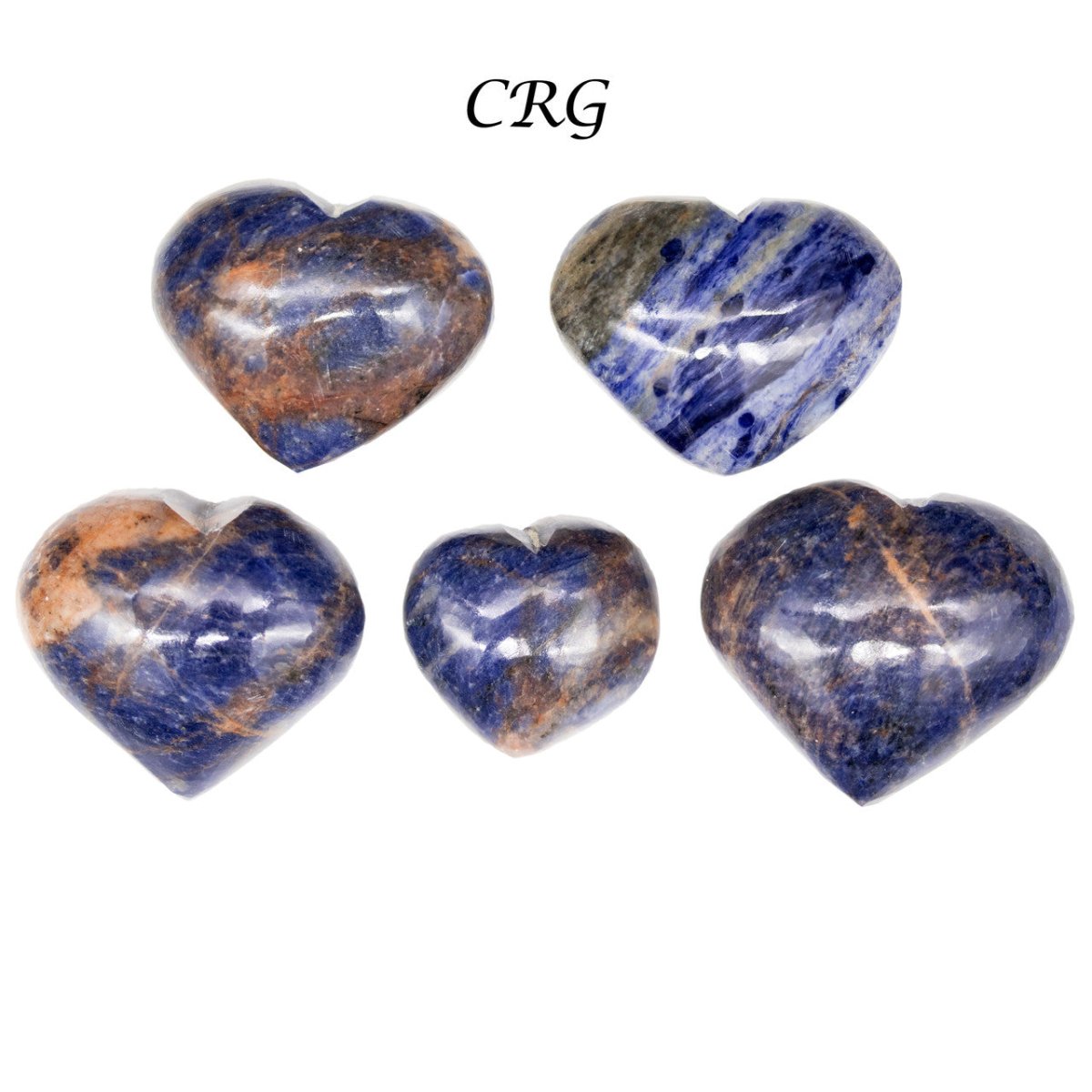 Sodalite Puffy Heart - 1"-1.5" - Qty 1