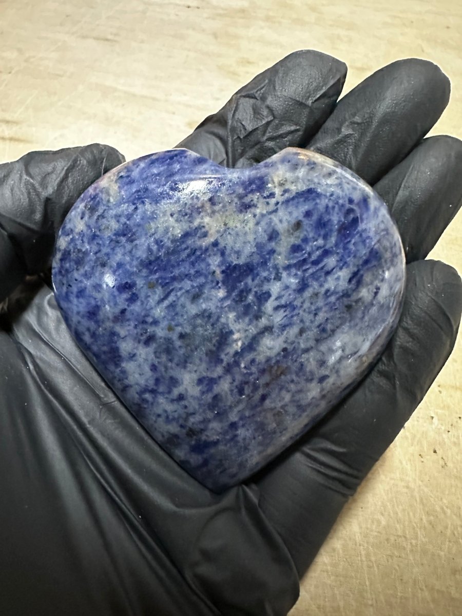 QTY 1 - Sodalite Puffy Heart / 2-4" AVG