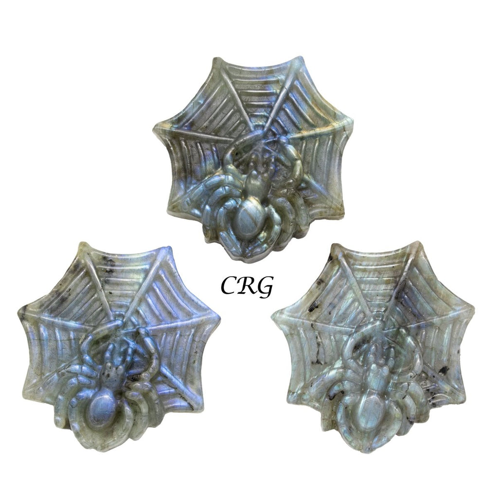 Qty 1 - Spider Labradorite Super Flash Carving
