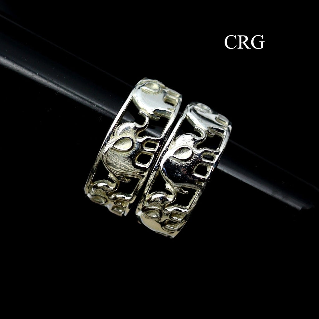 Sterling Silver 925 Elephant Figure Ring (Size 6) (1 Piece)