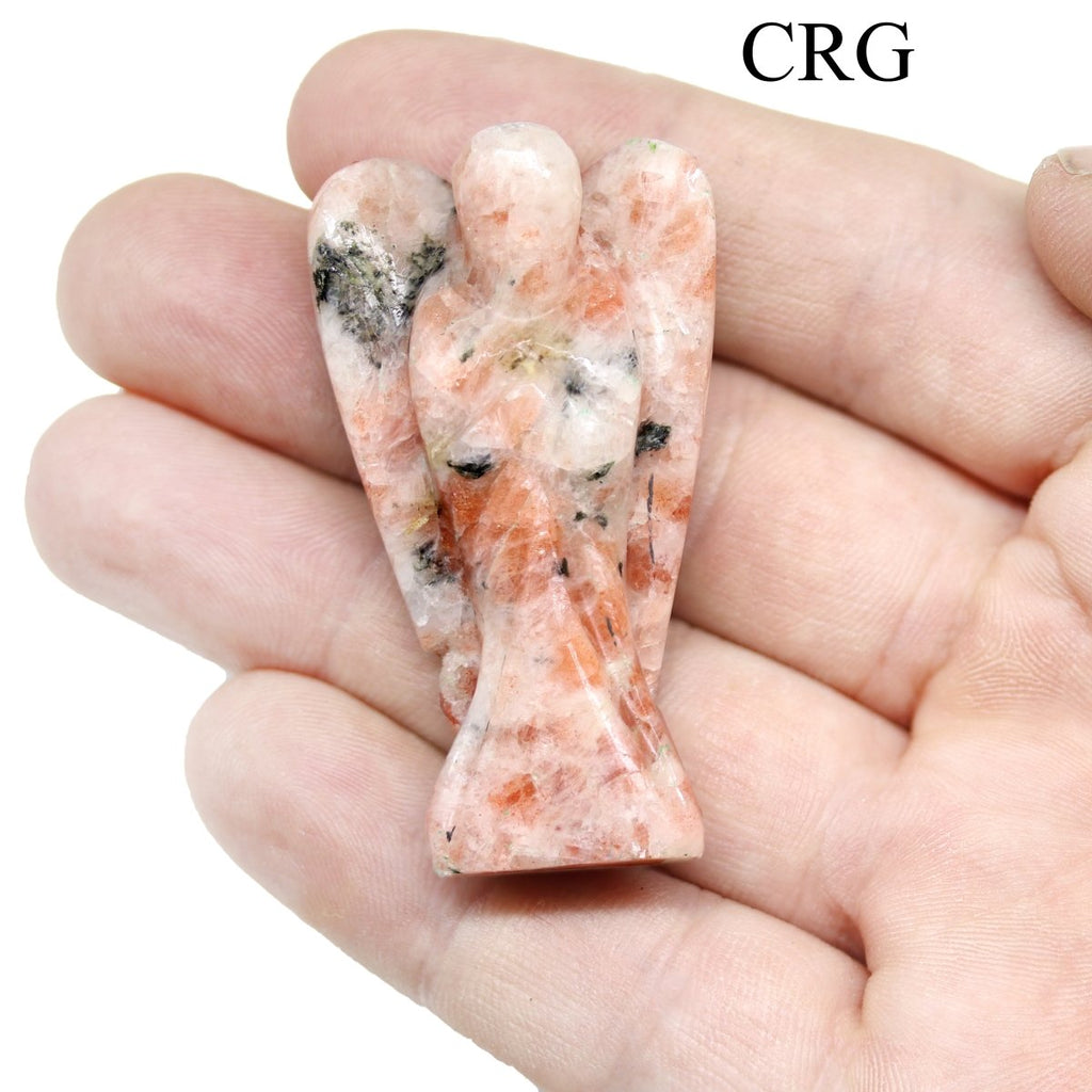 QTY 1 - Sunstone Gemstone Pocket Angel / 2" AVG