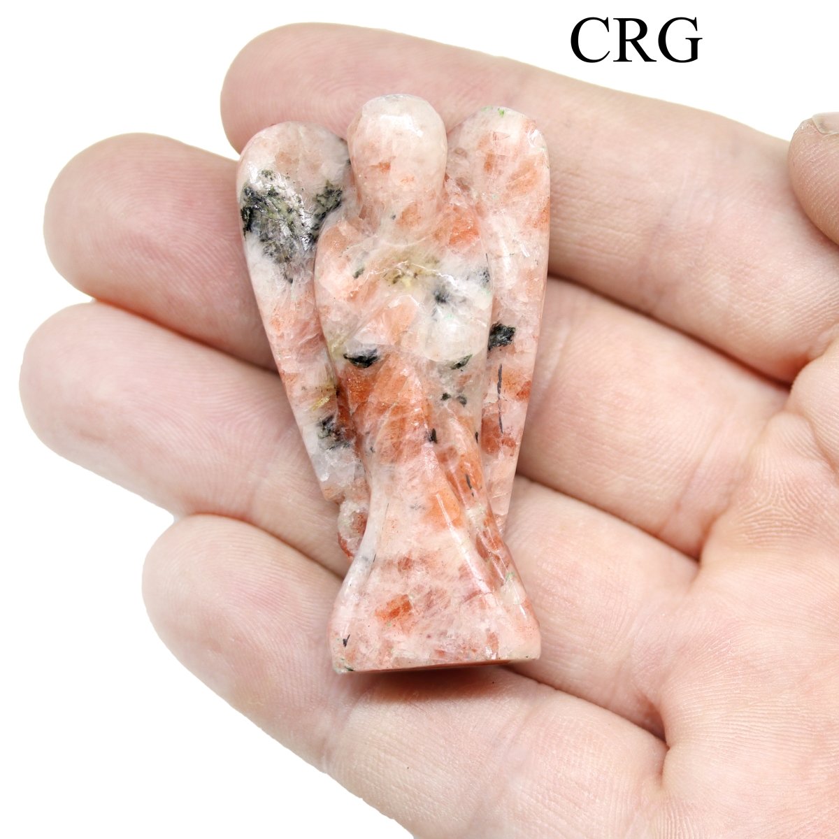 QTY 1 - Sunstone Gemstone Pocket Angel / 2" AVG