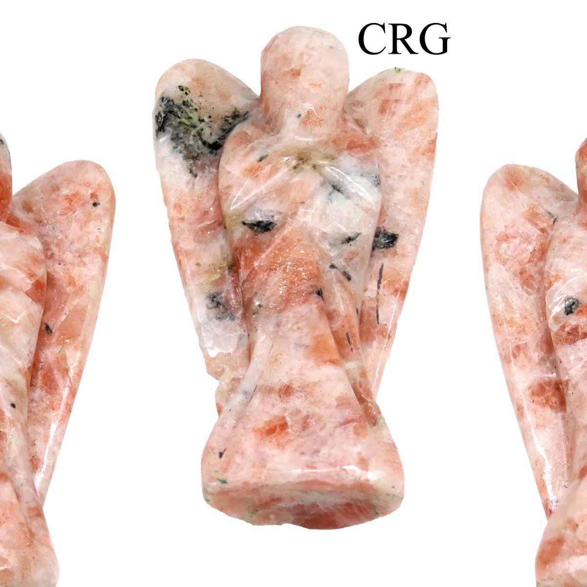 QTY 1 - Sunstone Gemstone Pocket Angel / 2" AVG