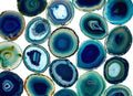 Teal Agate Slice Size #6 (5.5 To 6 Inches) (1 Piece)