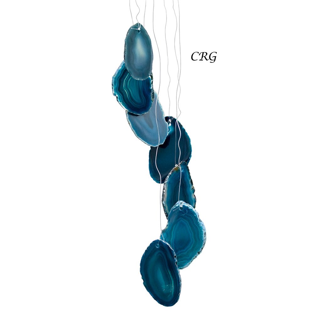 QTY 1 - Teal Agate Wind Chime / Small