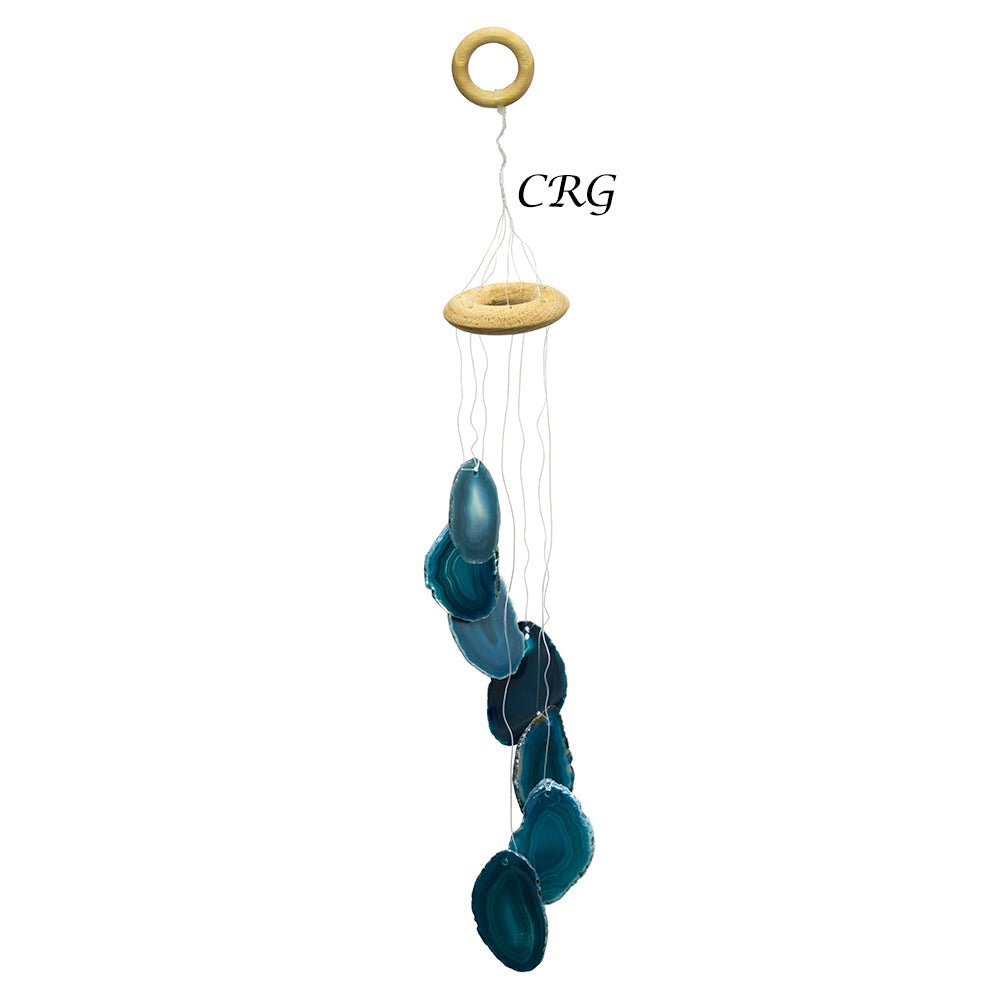 QTY 1 - Teal Agate Wind Chime / Small
