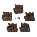 QTY 1 - Tiger's Eye Bowtie Cats / 1"-1.5" avg.
