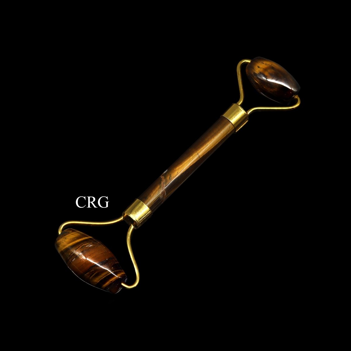 QTY 1 - Tiger's Eye Gemstone Facial Massage Roller / 5.5" AVG