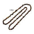 QTY 1 - Tiger's Eye Strand Chip Necklace / 32" AVG