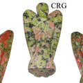 QTY 1 - Unakite Gemstone Pocket Angel / 2" AVG