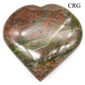 Unakite Puffy Heart - Extra Large Palm Size - Qty 1