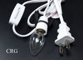 White Lamp Light Cord with 7 Watt Bulb (1 Set) Size 70 Inches Home Decor Electric Cord with Lightbulb