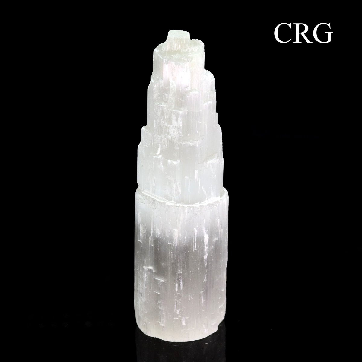 QTY 1 - White Selenite Tower Lamp / 11-12" AVG / Cord and Bulb Included