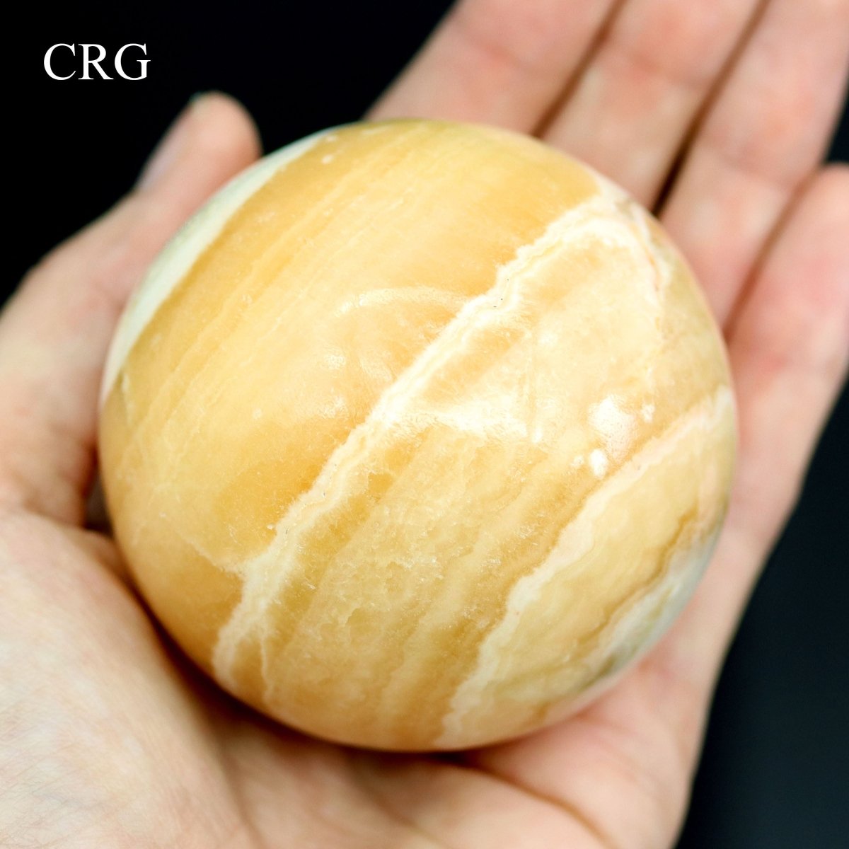 QTY 1 - Yellow Calcite Gemstone Sphere / 50-70mm AVG