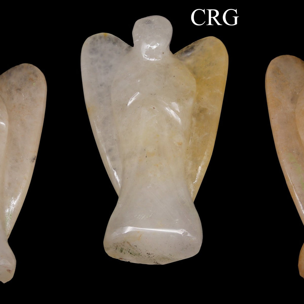 Yellow Quartz Angel (2 Inches) (1 Pc) Yellow Gemstone Standing Pocket Angel