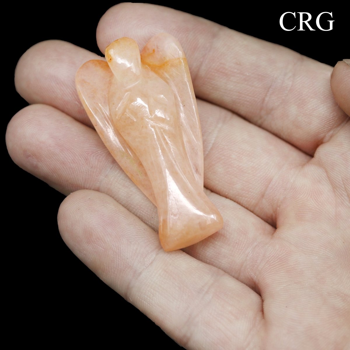 Yellow Quartz Angel (2 Inches) (1 Pc) Yellow Gemstone Standing Pocket Angel