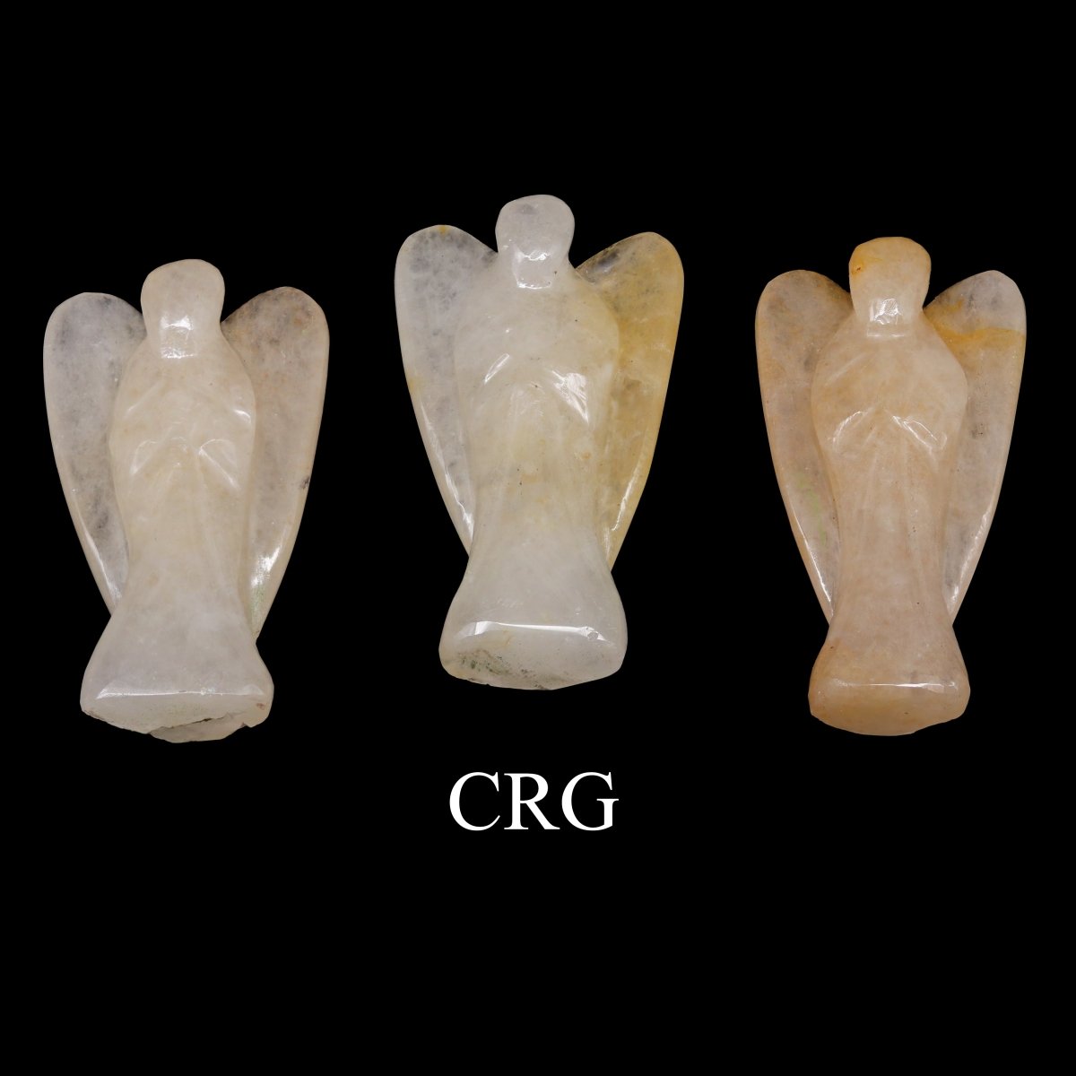 Yellow Quartz Angel (2 Inches) (1 Pc) Yellow Gemstone Standing Pocket Angel