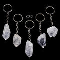 Crystal Quartz Raw Point Keychains (1 To 1.5 Inches) (5 Pieces)