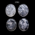 Quartz Palm Stones (50 mm) (2 Pcs) Clear Crystal Gemstone