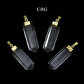 Clear Quartz Polished Point Pendant with Gold Plating (1 To 1.5 Inches) (2 Pieces)