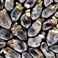 Clear Quartz Point Pendant with Gold Plating (0.5 Inch) (4 Pieces)