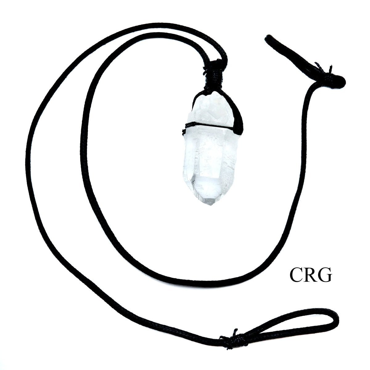 Quartz Rough Necklace on Black Cord (13 Inches) (4 Pieces)