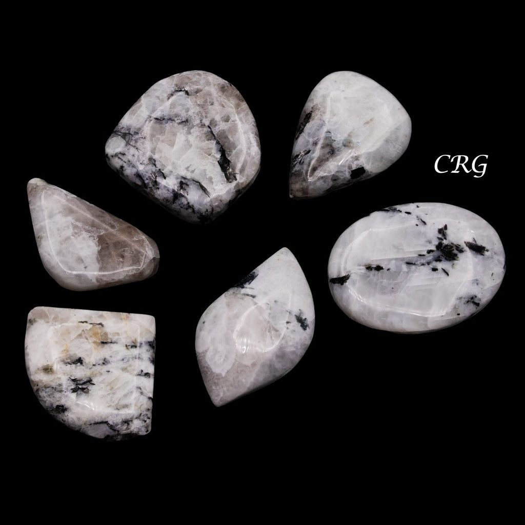 Rainbow Moonstone Cabochons (75 Grams) Mixed Sizes Bulk Wholesale Lot Crystal Minerals