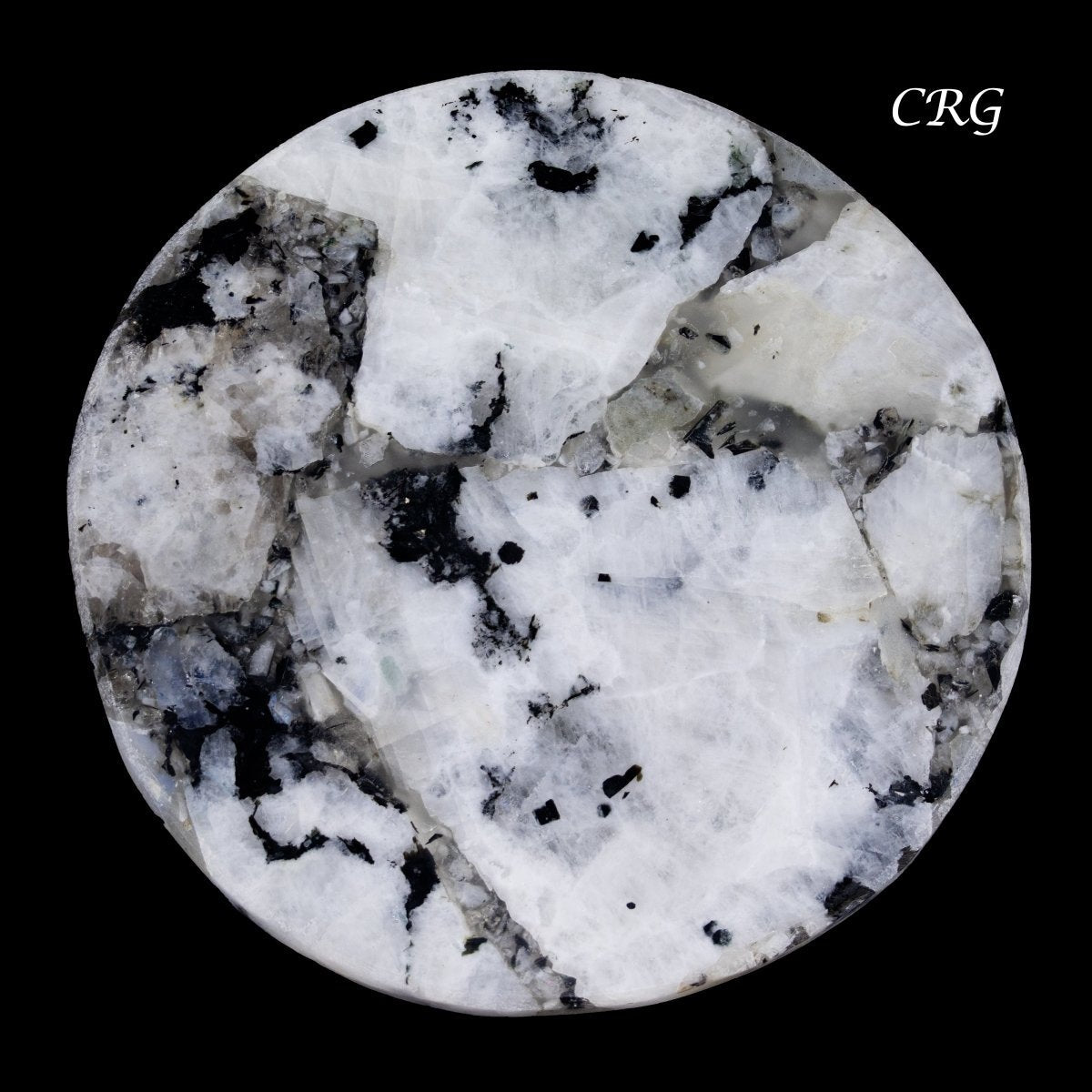 Rainbow Moonstone Resin Coaster (1 Piece) Size 4 Inches Round Crystal Gemstone Home Decor