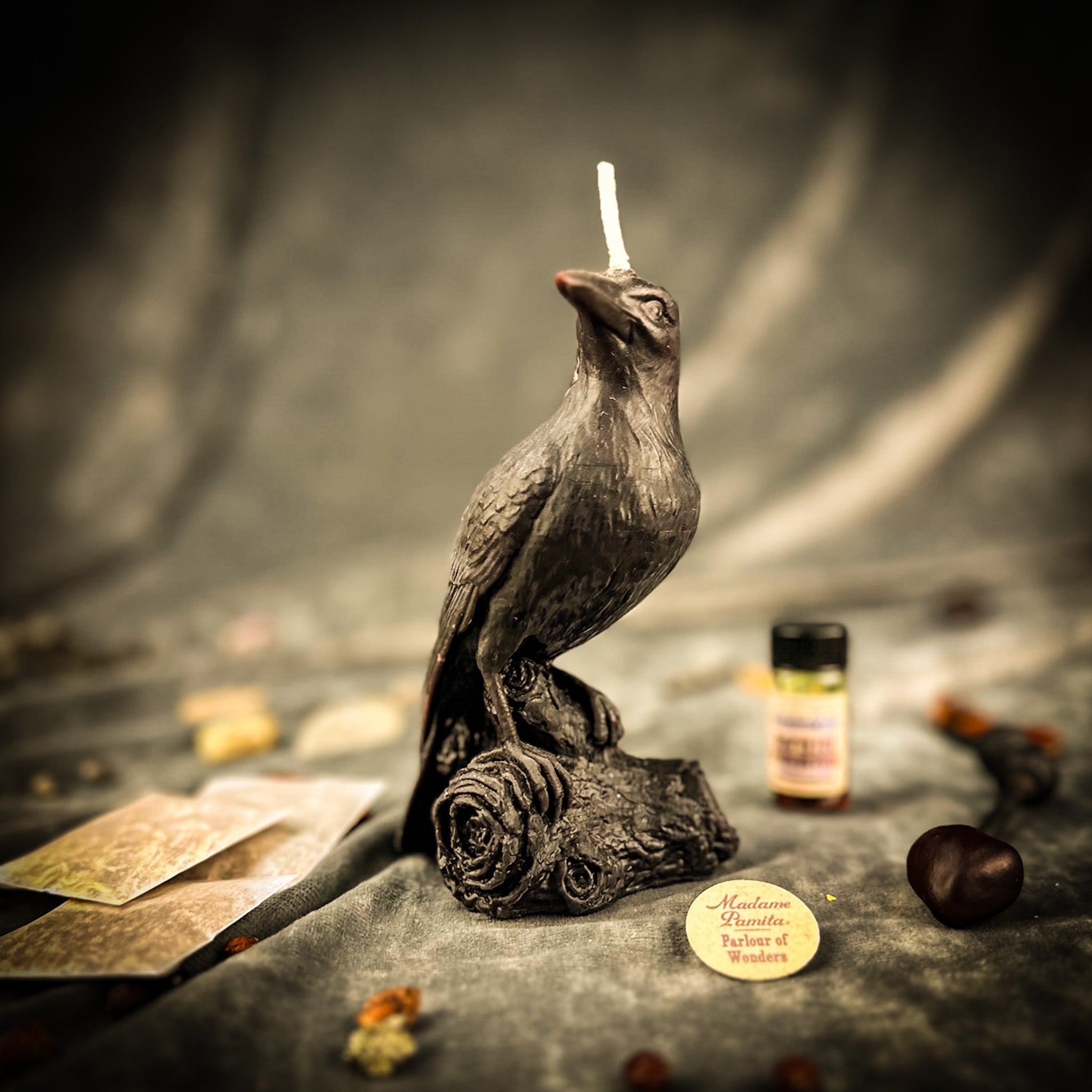 Raven Magic Candle Spell Kit - Intelligence & Spirit World Connection