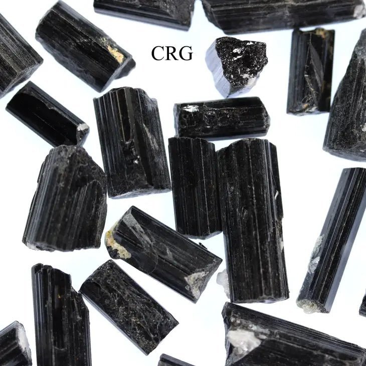 Raw Black Tourmaline Crystals (25g Lot) (Extra Quality)