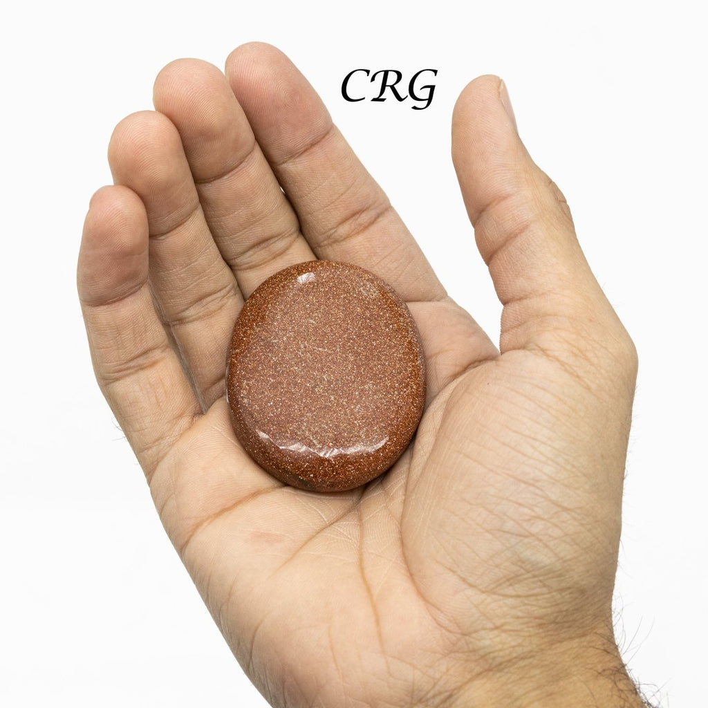 Red Goldstone Palm Stone (2 Inches) (1 Pc) Polished Palm/Worry Gemstone