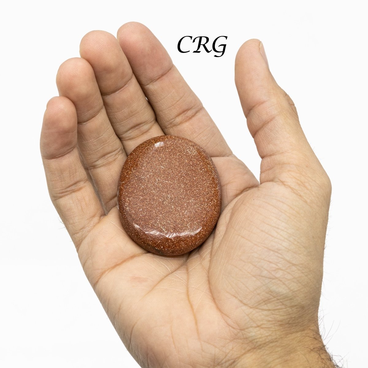 Red Goldstone Palm Stone (2 Inches) (1 Pc) Polished Palm/Worry Gemstone
