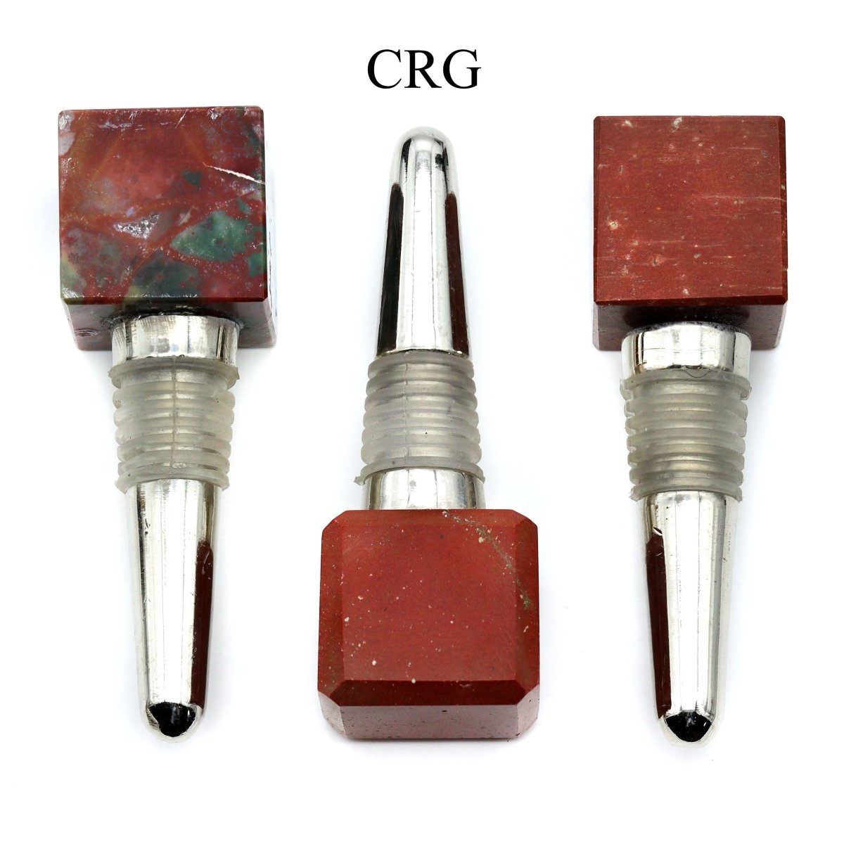 Red Jasper Cube Bottle Stopper (1 Piece) Size 4 Inches Crystal Gemstone Wine Stopper