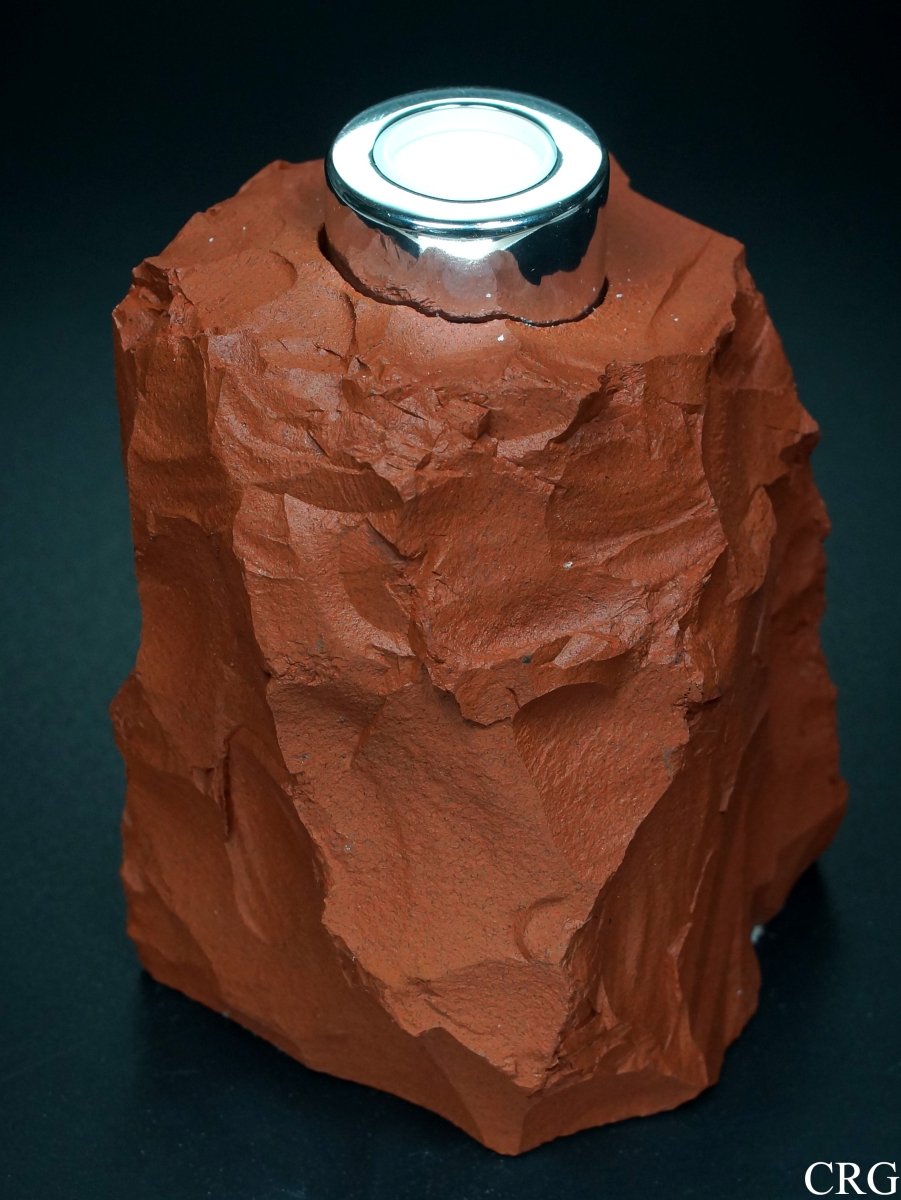 Red Jasper Oil Diffuser (1 Piece) Size 6 to 8 Inches Rough Crystal Home Decor