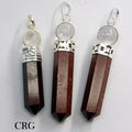 Red Jasper Point Pendant w/ Crystal Ball - 1" - SET OF 4