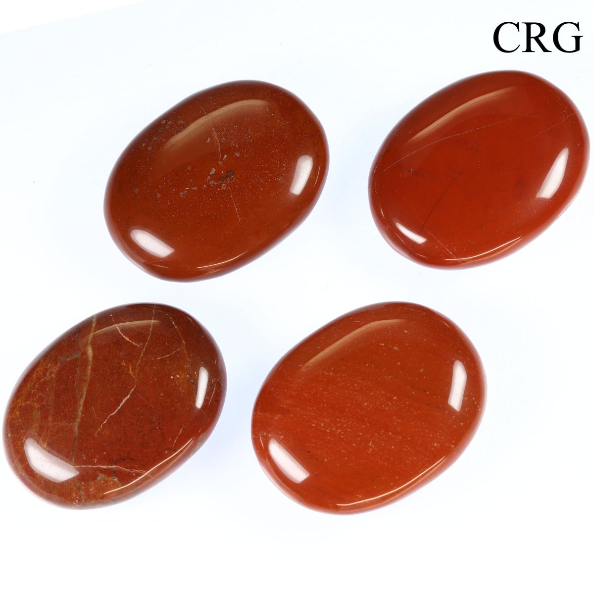 Red Jasper Palm Stone (2 Pieces) Size 50 mm Crystal Gemstone Worry Palm Stone