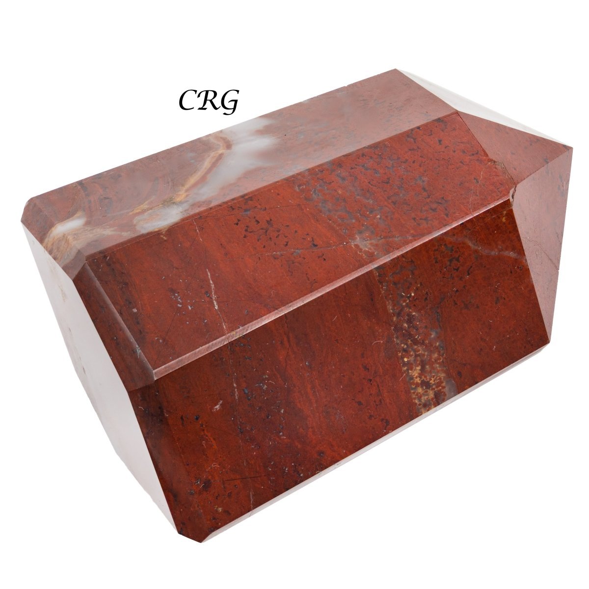 Red Jasper Point (1 Piece) Size 3 to 5 Inches Faceted Standing Crystal Tower