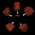 Red Jasper Rough Rock Pendant with Silver Bail (5 Pieces) Size 18 to 22 mm Crystal Jewelry Charm